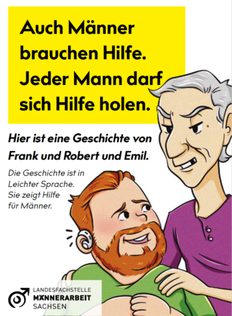 Titel Broschüre Leichte Sprache Männer finden Hilfe